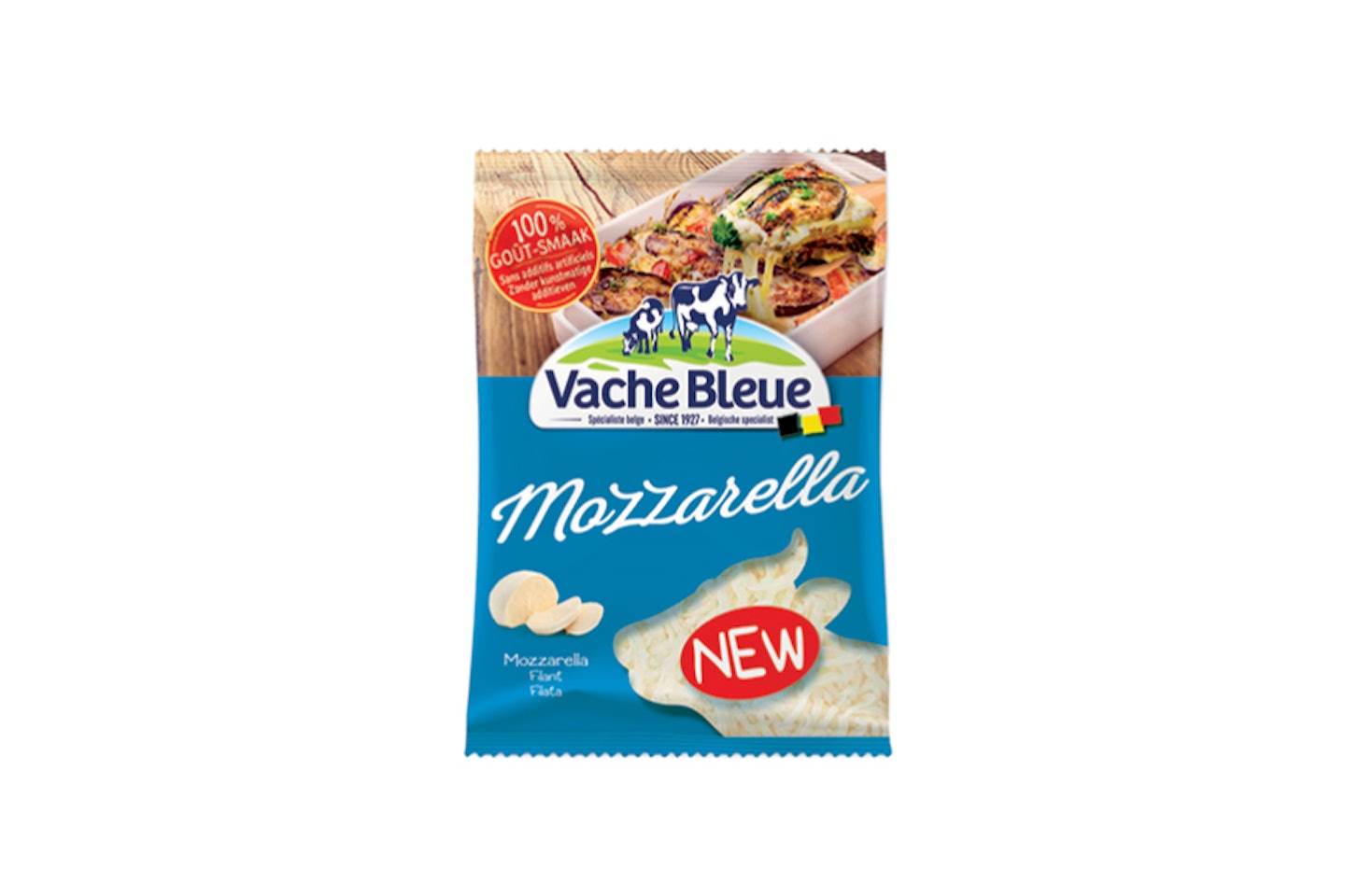 Mozzarella râpée de Vache Bleue | Gondola mozzarella râpée intermarché